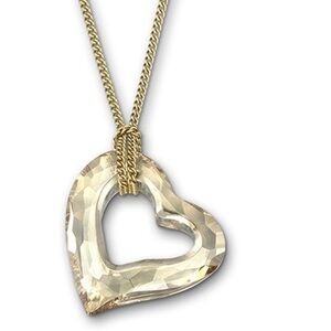 Swarovski Mini Loveheart Pendant Necklace in Gold